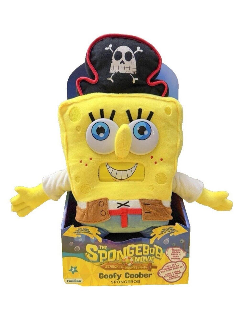 SpongeBob SquarePants Goofy Goober Talking Plush – 16in, Mouth Moves, Sound Toy
